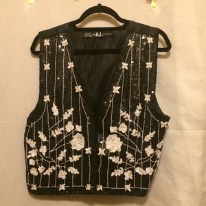 AJ Black sequin vest